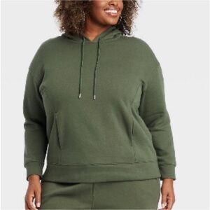 NWT Ava & Viv Green Hooded Sweatshirt